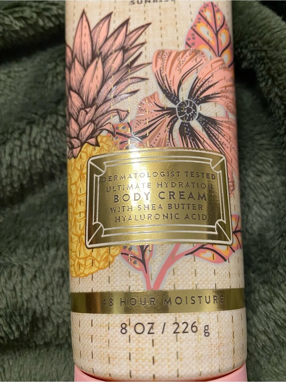 Bath & Body Works Costa Rica Pink Pineapple Sunrise Body Cream - Pink & Gold